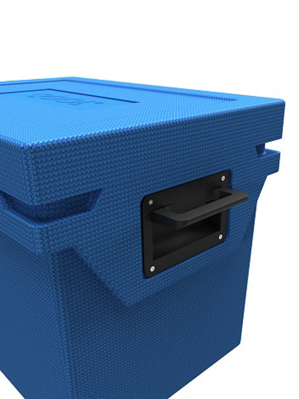 Kühlbox aus laminiertem Kraftpapier, mit isothermischer  Aluminium-Innenseite und 2 mm Isolierschaum